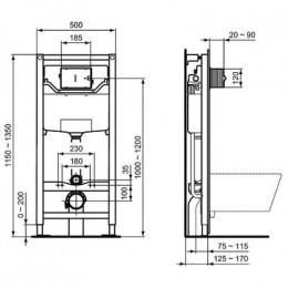 Инсталляция для подвесного унитаза Ideal Standard Prosys (R0204промо)