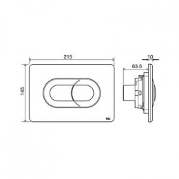 Комплект: Инсталляция OLI 80, пневматика + Панель слива SALINA глянцевый хром