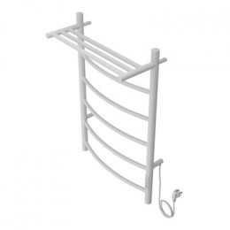Полотенцесушитель электрический AZARIO VERONA 500/800 5 секций, с полкой, диммер справа, белый (AZ04858PW)