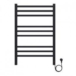 Полотенцесушитель электрический AZARIO ANCONA 500/800 квадрат, 9 секций, диммер справа, черный (AZ71858B)