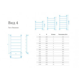 Полотенцесушитель электрический Маргроид Лесенка "Вид 4" без полки 80х50 подключение слева, хром