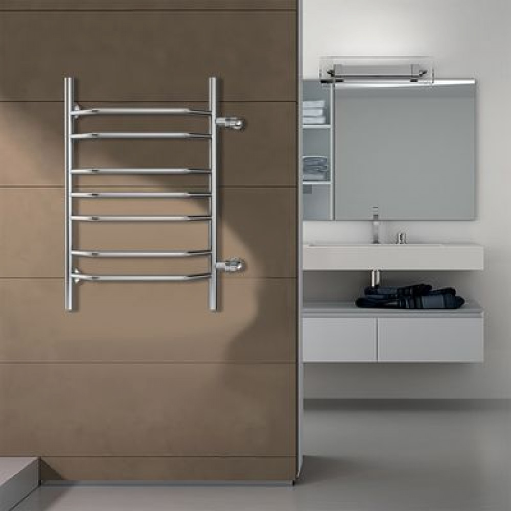Полотенцесушитель водяной AZARIO RAVENNA 500/800 7 секций, боковое подключение, 1", хром (AZ07558)