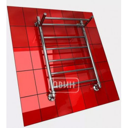Полотенцесушитель водяной ДВИН FJ лесенка 80/50 с полкой, полированный (4627152137482)