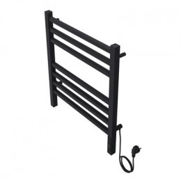 Полотенцесушитель электрический AZARIO ANCONA 500/600 квадрат, 7 секций, диммер справа, черный (AZ71856B)