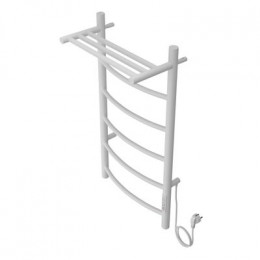 Полотенцесушитель электрический AZARIO VERONA 400/800 5 секций, с полкой, диммер справа, белый (AZ04848PW)