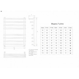 Полотенцесушитель водяной ДВИН F Primo лесенка 80/50, полированный (4627086033096)
