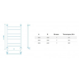 Полотенцесушитель водяной Маргроид Лесенка "Вид 10" без полки 80х40 (комплект), хром