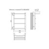 Полотенцесушитель водяной AZARIO VERONA 400/600 с полкой, 3 секции, нижнее/диагональное подключение, 1/2", хром (AZ04146P)