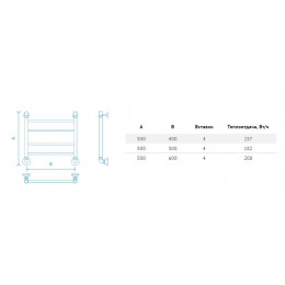 Полотенцесушитель водяной Маргроид Лесенка "Вид 10" без полки 50х40 (комплект), хром