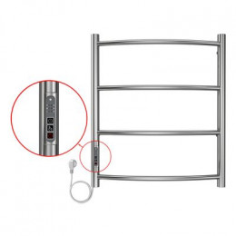 Полотенцесушитель электрический AZARIO VERONA 500/600 4 секции, диммер слева, хром (AZ04756)