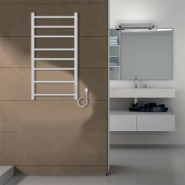 Полотенцесушитель электрический AZARIO PARMA 400/800 8 секций, диммер справа, белый (AZ10848W)