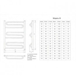 Полотенцесушитель водяной ДВИН W 60/50 1"-1/2" К3 Полированный (4627085945406)