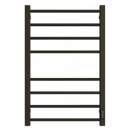 Полотенцесушитель электрический ДВИН S plaza neo 80/50 К, диммер, квадрат, чёрный матовый (4656759179281)