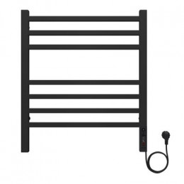 Полотенцесушитель электрический AZARIO ANCONA 500/600 квадрат, 7 секций, диммер справа, черный (AZ71856B)