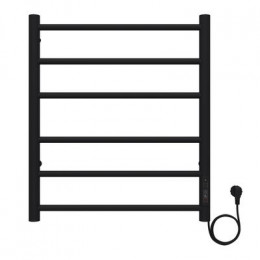 Полотенцесушитель электрический AZARIO PARMA 500/600 6 секций, диммер справа, черный (AZ10856B)