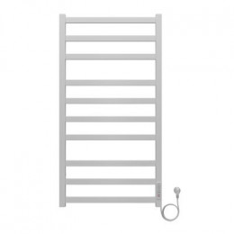 Полотенцесушитель электрический AZARIO PALERMO 500/1000 квадрат, 10 секций, диммер справа, белый (AZ83850W)