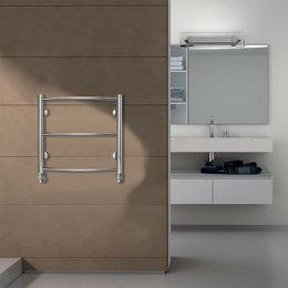 Полотенцесушитель водяной AZARIO VERONA 500/500 3 секции, нижнее/диагональное подключение, 1/2", хром (AZ04155)