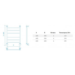 Полотенцесушитель водяной Маргроид Лесенка "Вид 10" без полки 60х50 (комплект), хром