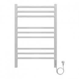 Полотенцесушитель электрический AZARIO ANCONA 500/800 квадрат, 9 секций, диммер справа, белый (AZ71858W)
