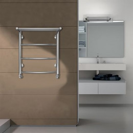 Полотенцесушитель водяной AZARIO VERONA 500/600 с полкой, 3 секции, нижнее/диагональное подключение, 1/2", хром (AZ04156P)