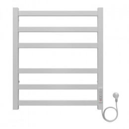 Полотенцесушитель электрический AZARIO PALERMO 500/600 квадрат, 6 секций, диммер справа, белый (AZ83856W)