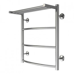 Полотенцесушитель водяной AZARIO VERONA 500/600 с полкой, 3 секции, нижнее/диагональное подключение, 1/2", хром (AZ04156P)