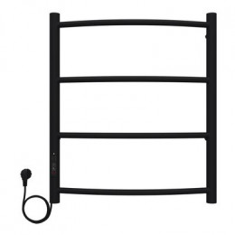 Полотенцесушитель электрический AZARIO VERONA 500/600 4 секции, диммер слева, черный (AZ04756B)