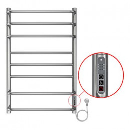 Полотенцесушитель электрический AZARIO MILAN 500/800 8 секций, диммер справа, хром (AZ90858)