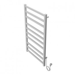 Полотенцесушитель электрический AZARIO PALERMO 500/1000 квадрат, 10 секций, диммер справа, белый (AZ83850W)