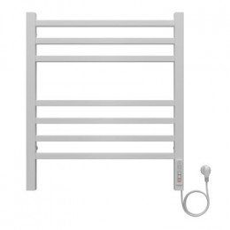 Полотенцесушитель электрический AZARIO ANCONA 500/600 квадрат, 7 секций, диммер справа, белый (AZ71856W)