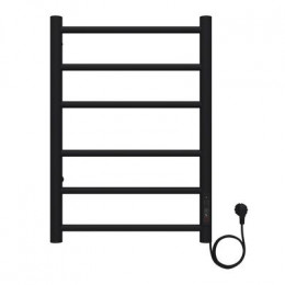 Полотенцесушитель электрический AZARIO PARMA 400/600 6 секций, диммер справа, черный (AZ10846B)