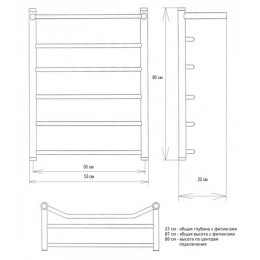 Полотенцесушитель водяной ДВИН FE лесенка 80/40, полированный (4627106967295)