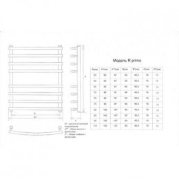 Полотенцесушитель водяной ДВИН R Primo 80/40 1"-3/4"-1/2" К3 Полированный (4627086037360)
