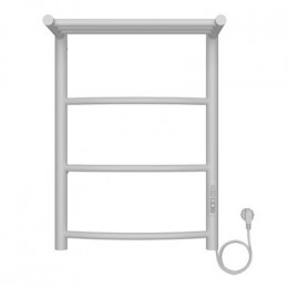 Полотенцесушитель электрический AZARIO VERONA 400/600 3 секции, с полкой, диммер справа, белый (AZ04846PW)