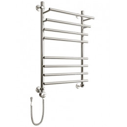 Полотенцесушитель электрический ДВИН F Primo Electro лесенка с полкой 80/50, ТЭН слева, полированный (4627099941012)