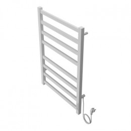 Полотенцесушитель электрический AZARIO PALERMO 500/800 квадрат, 8 секций, диммер справа, белый (AZ83858W)