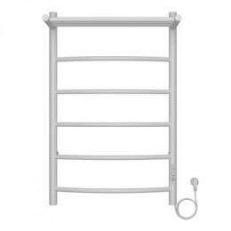 Полотенцесушитель электрический AZARIO VERONA 500/800 5 секций, с полкой, диммер справа, белый (AZ04858PW)