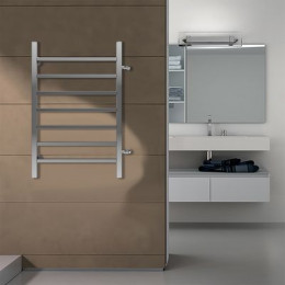 Полотенцесушитель водяной AZARIO ANCONA 500/800 квадрат, 7 секций, боковое подключение, 3/4", хром (AZ71558)