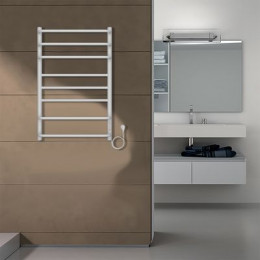 Полотенцесушитель электрический AZARIO MILAN 500/800 8 секций, диммер справа, белый (AZ90858W)