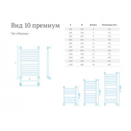 Полотенцесушитель водяной Маргроид Лесенка "Вид 10 Премиум" без полки 80х50 (комплект), хром