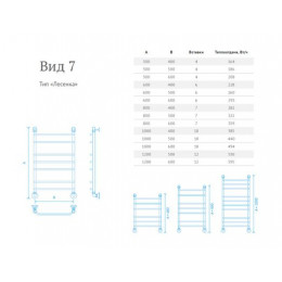 Полотенцесушитель водяной Маргроид Лесенка "Вид 7" без полки 80х60 (комплект), хром