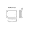 Полотенцесушитель водяной AZARIO VERONA 500/500 3 секции, нижнее/диагональное подключение, 1/2", хром (AZ04155)