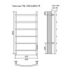 Полотенцесушитель электрический AZARIO VERONA 400/800 6 секций, диммер справа, хром (AZ04848)