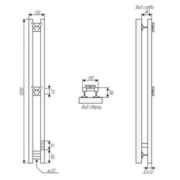 Полотенцесушитель электрический ДВИН X plaza neo 140/10 К диммер квадрат Чёрный матовый (4657763847388)