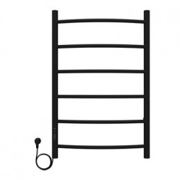 Полотенцесушитель электрический AZARIO VERONA 500/800 6 секций, диммер слева, черный (AZ04758B)