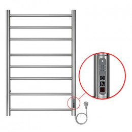 Полотенцесушитель электрический AZARIO PARMA 500/800 8 секций, диммер справа, хром (AZ10858)