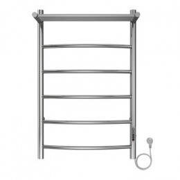 Полотенцесушитель электрический AZARIO VERONA 500/800 5 секций, с полкой, диммер справа, хром (AZ04858P)