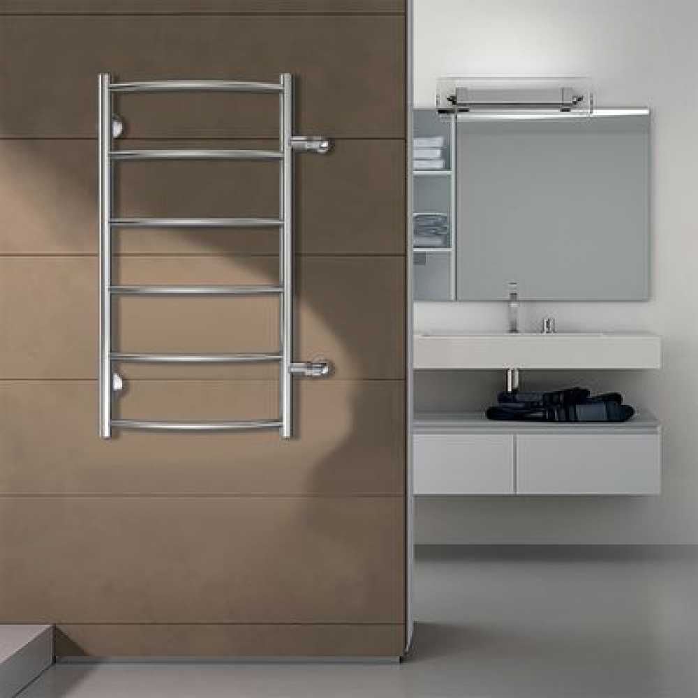 Полотенцесушитель водяной AZARIO VERONA 400/800 6 секций, боковое подключение, 1", хром (AZ04548)