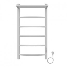 Полотенцесушитель электрический AZARIO VERONA 400/800 5 секций, с полкой, диммер справа, белый (AZ04848PW)