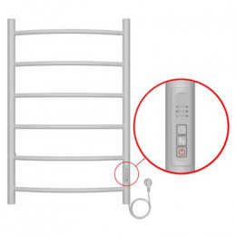 Полотенцесушитель электрический AZARIO VERONA 500/800 6 секций, диммер справа, белый (AZ04858W)